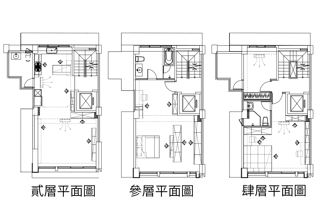 台中北屯透天宅｜以奶茶色與圓弧線條，打造空間日常